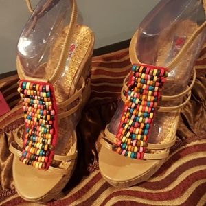 🔥Beaded cork wedges🔥